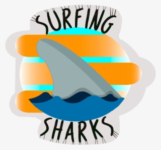 Surfing Sharks Beer Logo Beer - Illustration