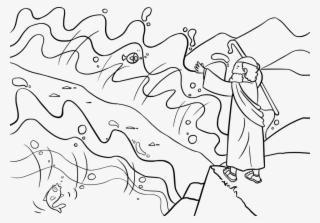 Exodus, Bible, Moses, Egypt, Ccx, Jewish, Judaism - Moses And The Red Sea Coloring Sheets