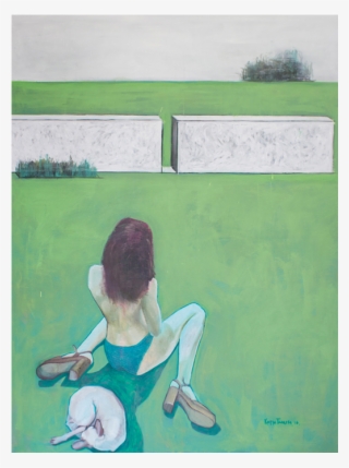 Two Figures And A Fragment Of The White House - Painting