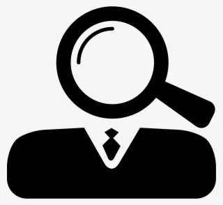 Magnifying As Head Of Business Professional Png - Professional Icon White Png