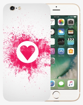 Pink Heart Art Printed Case Cover For Iphone 6 By Mobiflip - Message Of Lost Love