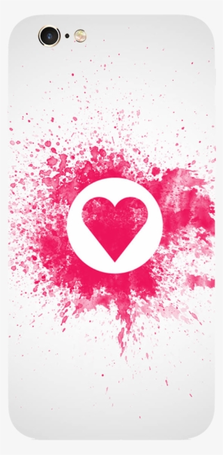 Pink Heart Art Printed Case Cover For Iphone 6 By Mobiflip - Love Splash Png