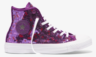 Chuck Taylor All Star Sequined High Top Icon Violet - Converse