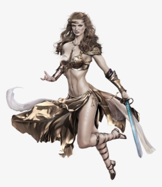 Warrior, Sword, Beautiful - Illustration