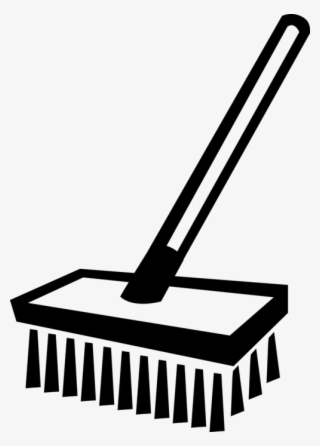 Vector Illustration Of Stiff Fiber Sweeping Broom With - Vassoura Vetor Png