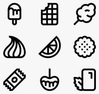 Sweets And Candies - Social Media Icons Draw