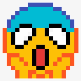 Emoji Surprised - Pixel Art Emoji