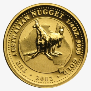 Pre-owned 2002 Australian Nugget 1/4oz Gold Coin - College