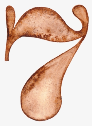 Trotebag - Com - Watercolor Number 7 Png