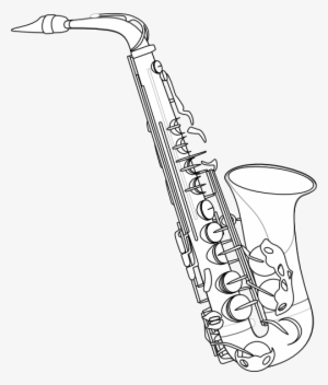 Image For Saxophone Drawing - Alto Saxophone Drawing