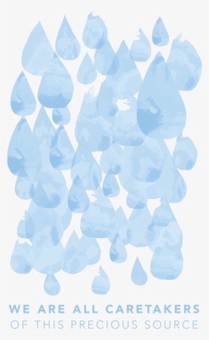 The Visual Is Of Watercolor Raindrops That Resemble - Poster