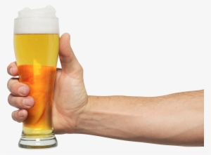 Pint Png Stickpng Download - Holding Beer Png