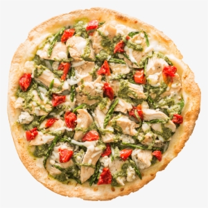 Herb Roasted Chicken, Asparagus Spears, Spinach, Gorgonzola, - Flatbread