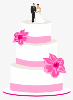 Wedding Cake Clipart Watercolor Clipart Pink Cake Clipart - Pink Wedding Cake Clip Art