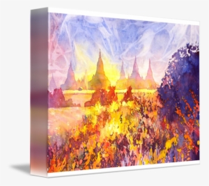 Graphic Library Download Of Ruins In Bagan Myanmar - Watercolor Painting