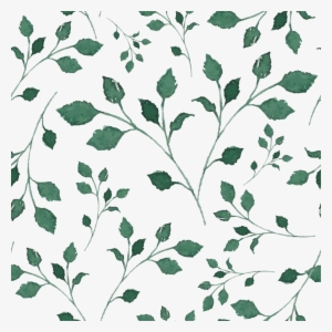 Watercolor Floral Seamless Pattern 9 - Rustikales Grünes Aquarell-laub-muster Rundes Kissen