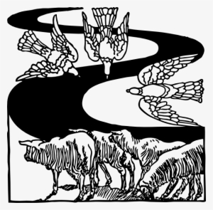 Sheep And Doves Svg Clip Arts 600 X 591 Px