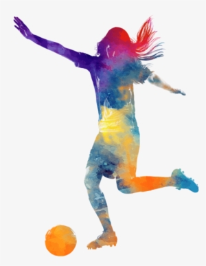 Bleed Area May Not Be Visible - Football Watercolor Woman