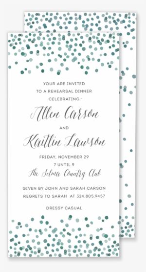 Watercolor Confetti Invitation - Watercolor Painting