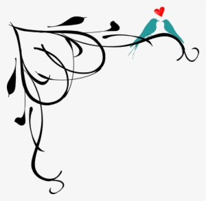 Drawn Lovebird Branch Png - Love Png Image Download
