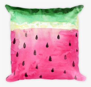 Watermelon Watercolor Square Pillow - Cushion