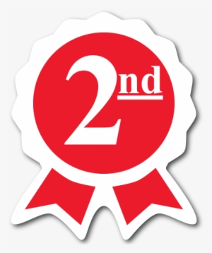 Second Place Red Ribbon Award Labels - Second Place Ribbon