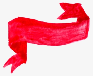 16 Watercolor Banners - Red Watercolor Png