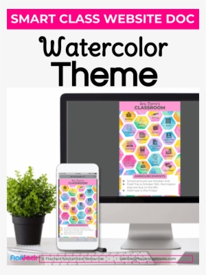 Watercolor Smart Class Website - Flowerpot