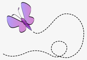 Purple Flower Clipart Butterfly Clip - Butterfly Clip Art Flying