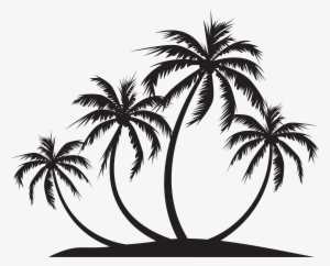 Palm Island Silhouette Png Clip Art
