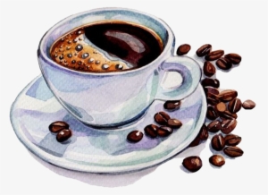 Coffee Tea Cafe Watercolor Painting Drawing - Coffee Watercolor