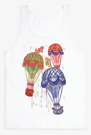 Watercolor Balloon Trip Tank Top - Watercolor Painting