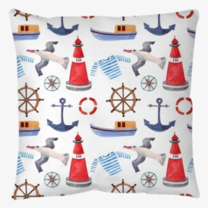 Background With Marine Elements Watercolor Painting - Watercolor Painting