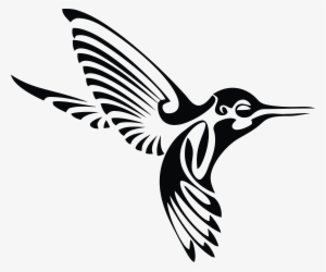 Tribal Hummingbird Silhouette Icons Png - Humming Bird Clip Art