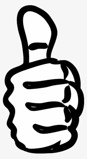 White Black Thumbs Up Clip Art - Thumb Up Icon Png