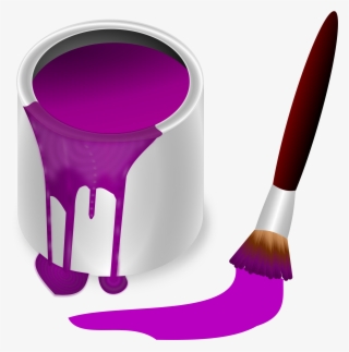 Purple Paint With Paint Brush Svg Clip Arts 594 X 600