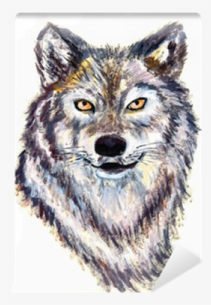 Art Print: Jim80's Oil Painting Wolf Head, 61x41in.