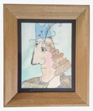 Barbara Frochlich, The Modern Man, Cubist Pen And Ink