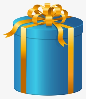 Blue Present Box Png Clip Art - Present Clipart