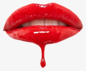 Dripping Blood From Mouth Psd Detail Drip Lips Official - Blood Lips Png