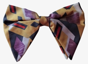 Mens Bow Tie Bowtie Vintage 1960s Rayon Geometric Graphic