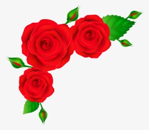 Red Roses Corner Transparent Png Clip Art Image