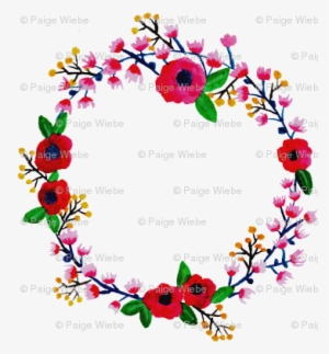 Watercolor Spring Floral Wreath - Floral Design