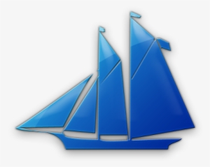 Sailing Boat - Blue Boat Transparent Background
