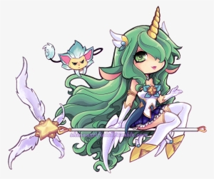 Chibi Star Guardian Soraka By Shinaa Hd Wallpaper Background - Cute Star Guardian Soraka
