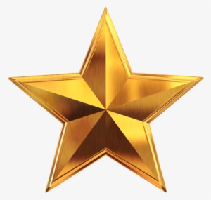 3d Gold Star Png File - Gold Metal Star