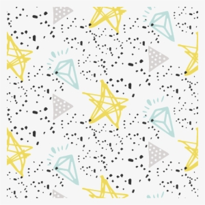 Hand Painted Fresh Diamond Stars Transparent Fill Picture - Portable Network Graphics