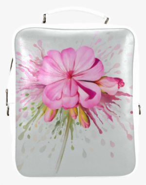 Pink Flower Color Splash - Color Eruption Earring Circle Charm