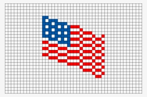 American Flag Minecraft Project - Usa Flag Pixel Art