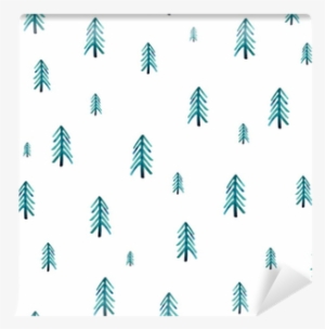 Seamless Watercolor Forest Pattern - Pattern